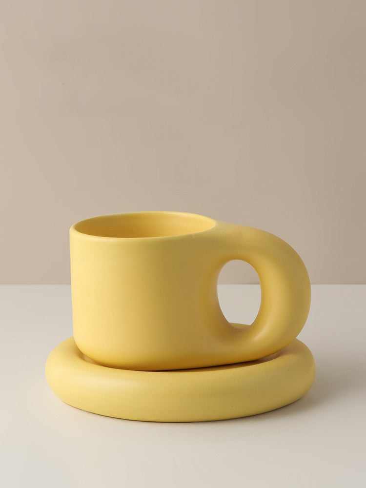 Handmade Ceramic Mug and Oval Plate