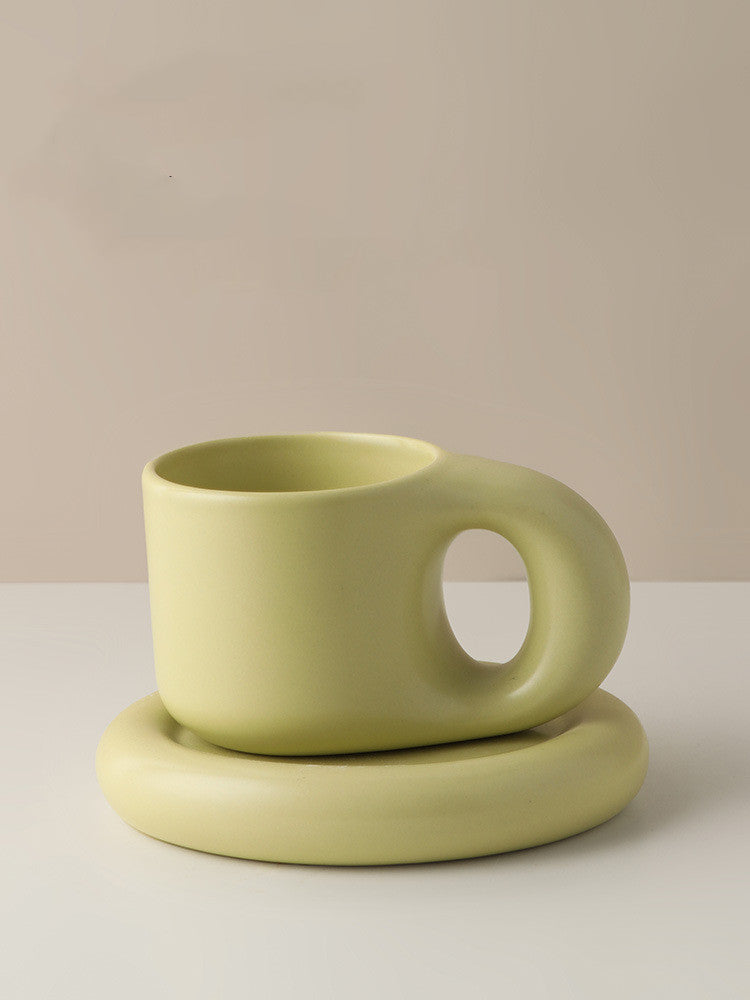 Handmade Ceramic Mug and Oval Plate