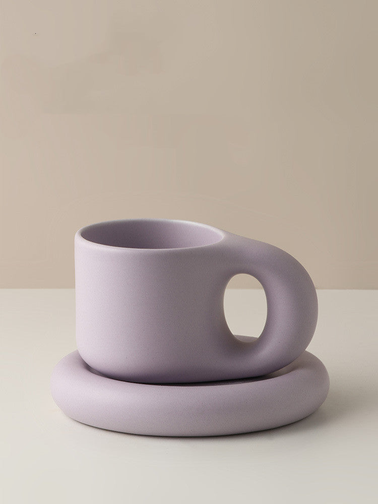 Handmade Ceramic Mug and Oval Plate