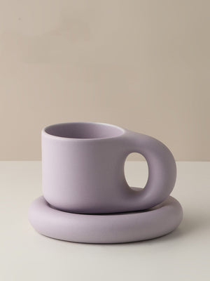 Handmade Ceramic Mug and Oval Plate