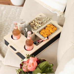 Snack Drinks Placed Sofa Wooden Box