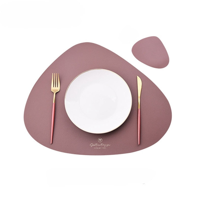 Leather table Mats Set