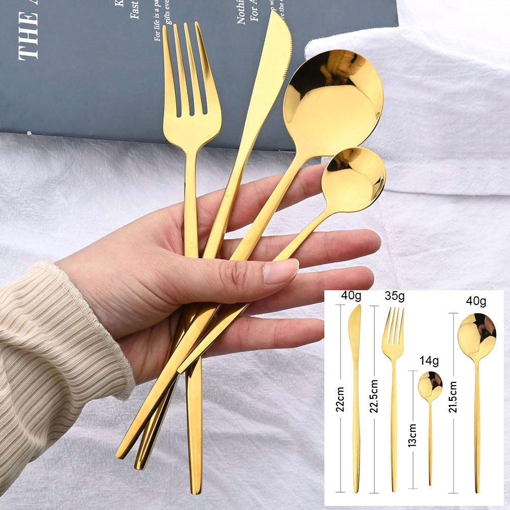 Golden Cutlery Set