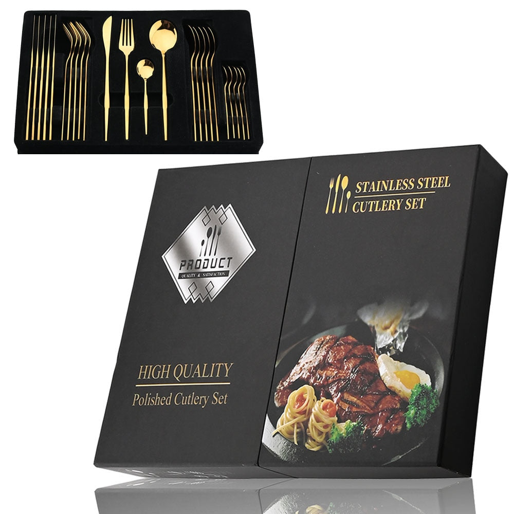 Golden Cutlery Set