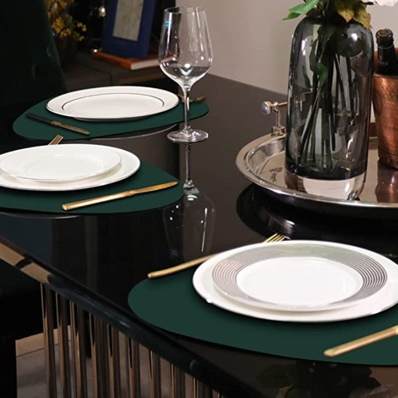 Leather table Mats Set