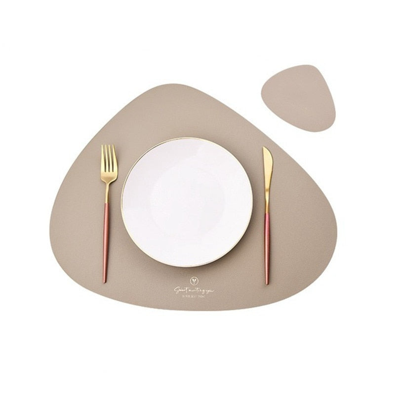 Leather table Mats Set